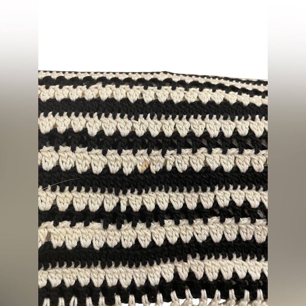Veronica Beard Arzoo Crochet Knit Cover Up Pants XS Black White Cotton - Picture 8 of 8